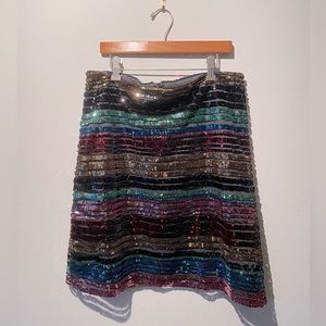 Moulinette Soeurs (Anthropologie Brand) Sequin Mini Skirt - Size 8